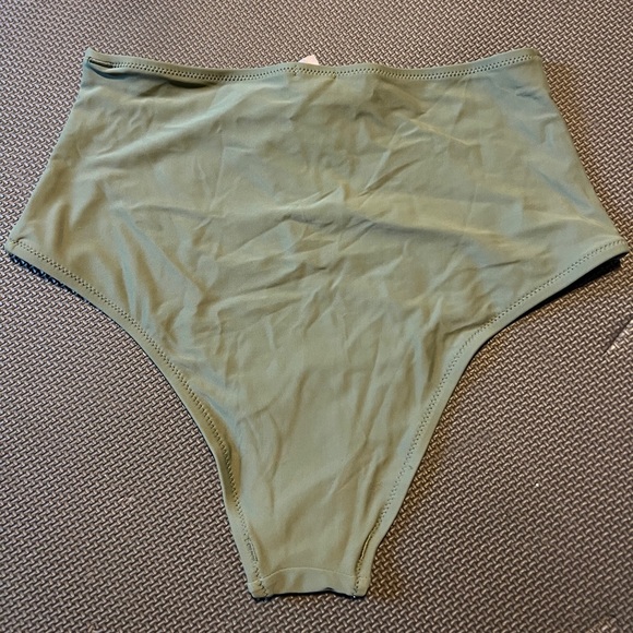 Aerie High Waisted Cheeky Sage Green Bikini Bottom Size S NWT - Picture 5 of 5